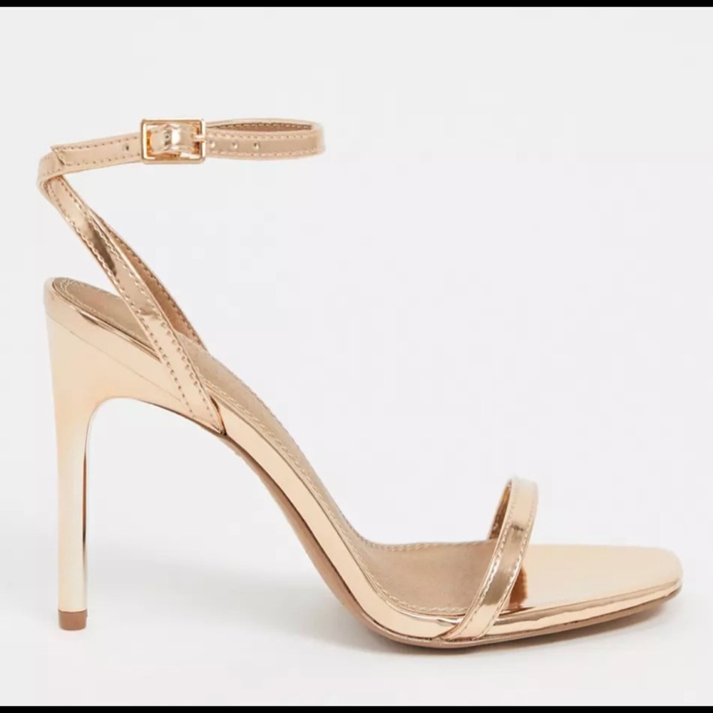ASOS SIZE 4 Rose Gold Wide Fit Heels